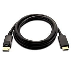V7 Mini DisplayPort macho a HDMI macho, 2 metros, unidireccional desde DisplayPort color negro, máxima resolución de vídeo de 10