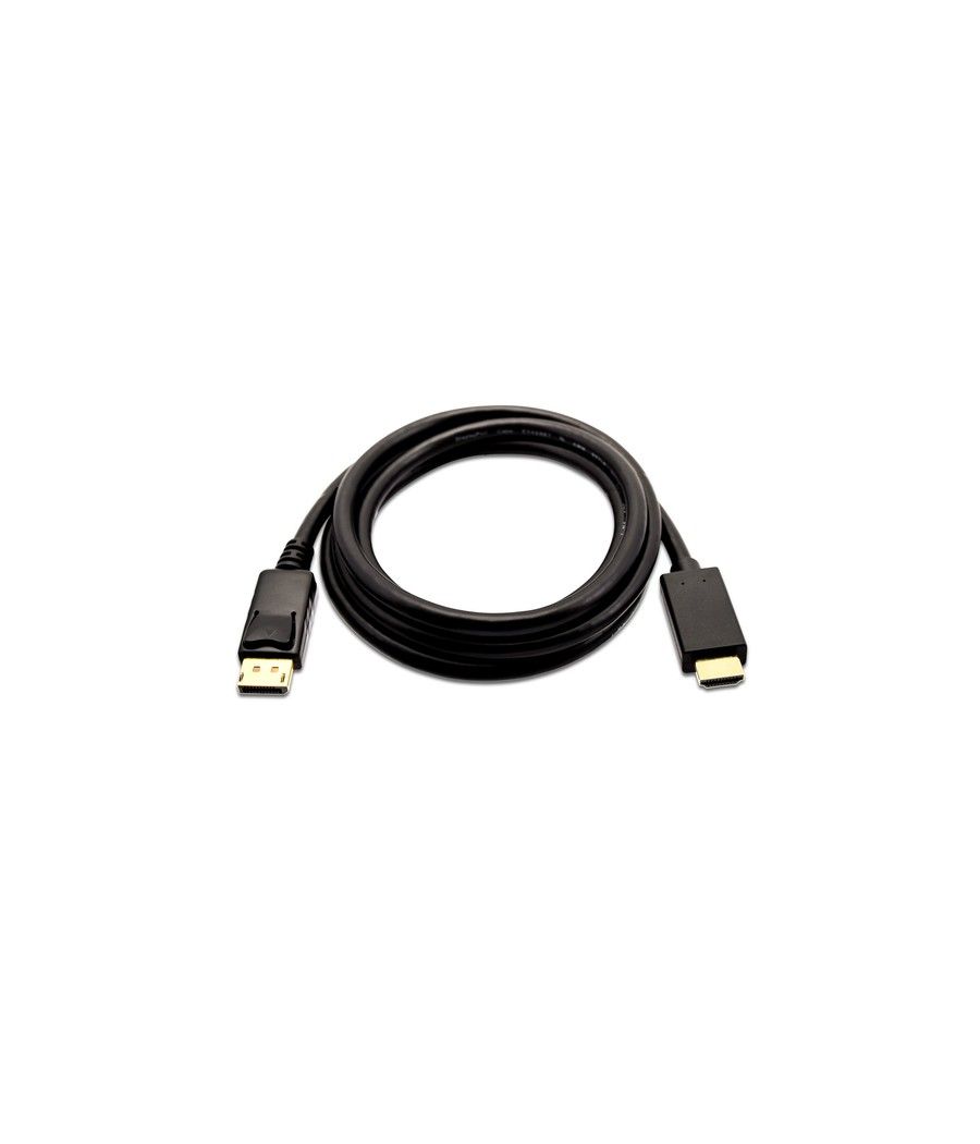 V7 Mini DisplayPort macho a HDMI macho, 2 metros, unidireccional desde DisplayPort color negro, máxima resolución de vídeo de 10