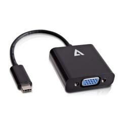 V7 USB-C(m) a VGA(h) adaptator negro - Imagen 1