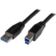 StarTech.com Cable Activo USB 3.0 SuperSpeed de 5 metros - A Macho a B Macho - Imagen 1
