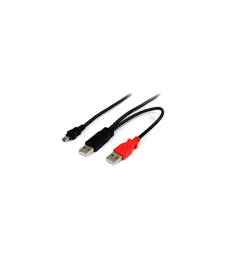 StarTech.com Cable de 1,8m USB 2.0 en Y para Discos Duros Externos - Cable Mini B a 2x USB A - Imagen 1