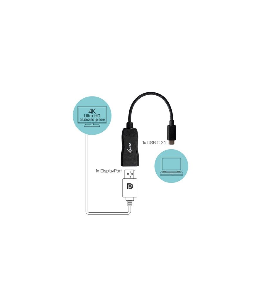 i-tec USB-C Display Port Adapter 4K/60 Hz - Imagen 2