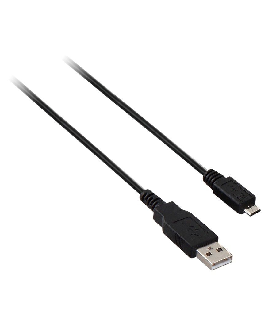 V7 Cable USB negro con conector USB 2.0 A macho a micro USB macho 1m 3.3ft - Imagen 2