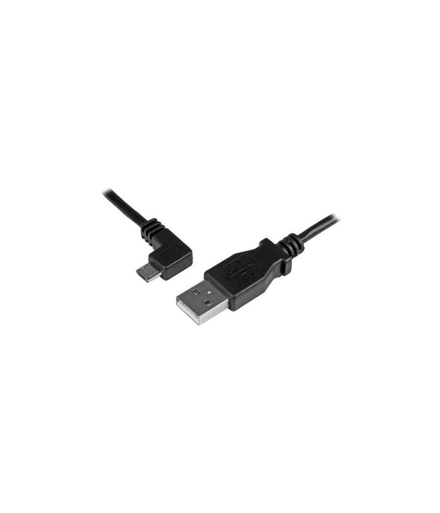 StarTech.com Cable de 0,5m Micro USB Acodado a la Izquierda para Carga y Sincronización de Smartphones o Tablets - Imagen 1