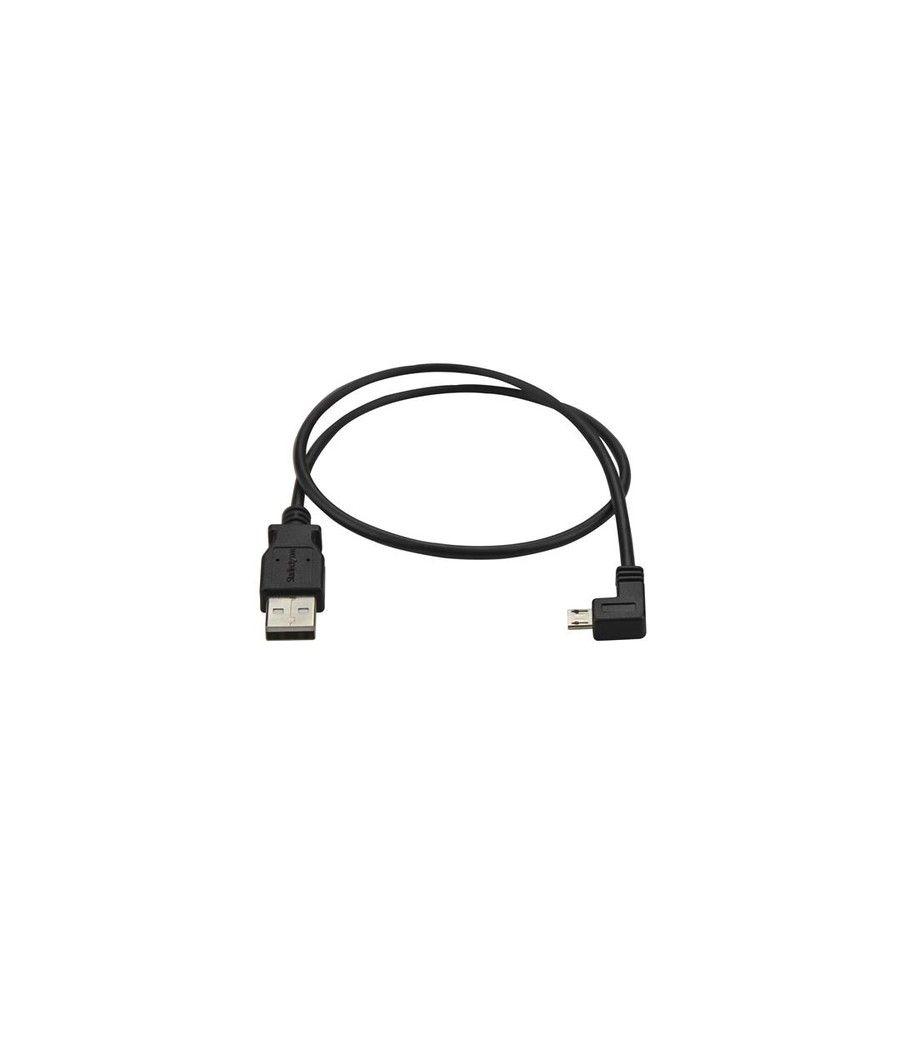 StarTech.com Cable de 0,5m Micro USB Acodado a la Izquierda para Carga y Sincronización de Smartphones o Tablets - Imagen 2
