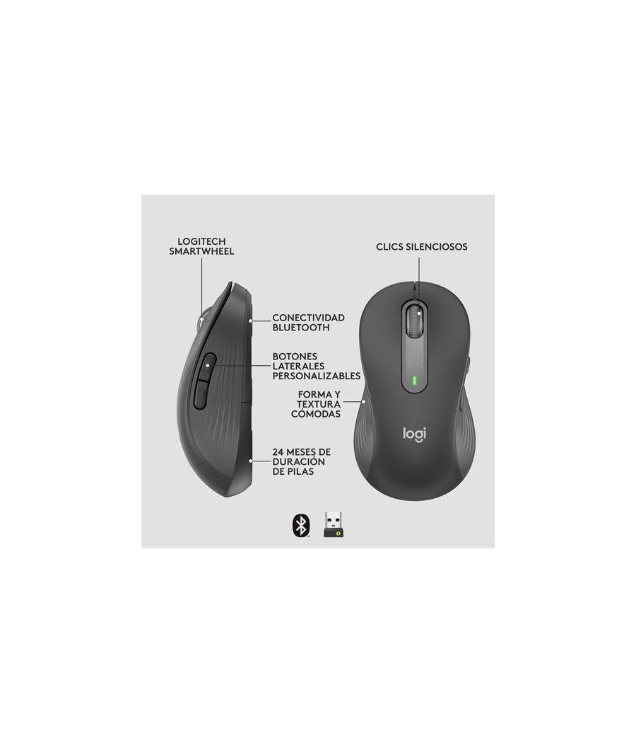 Logitech Signature M650 ratón Izquierda RF inalámbrica + Bluetooth Óptico 2000 DPI - Imagen 5