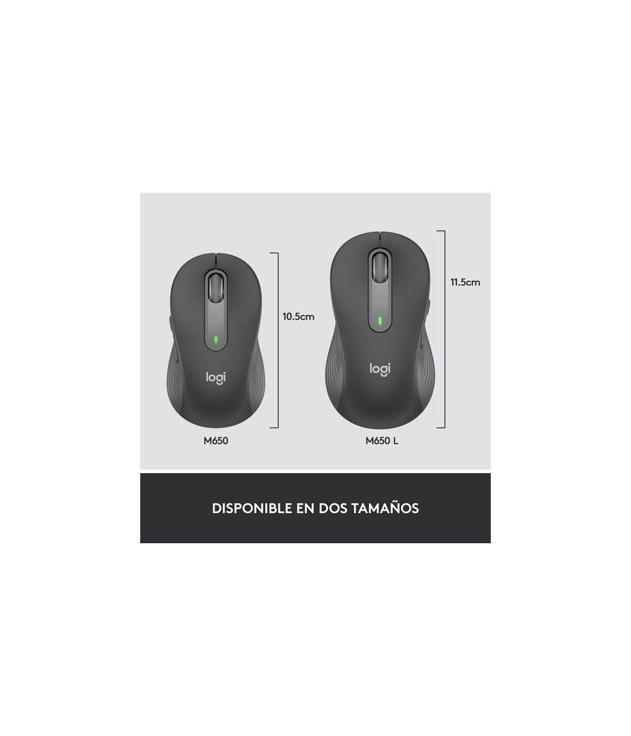 Logitech Signature M650 ratón mano derecha RF inalámbrica + Bluetooth Óptico 2000 DPI - Imagen 7