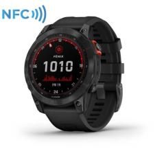 0.306smartwatch garmin fénix 7 solar/ notificaciones/ frecuencia cardíaca/ gps/ plata y negro - Imagen 1