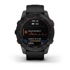 0.306smartwatch garmin fénix 7 solar/ notificaciones/ frecuencia cardíaca/ gps/ plata y negro - Imagen 2