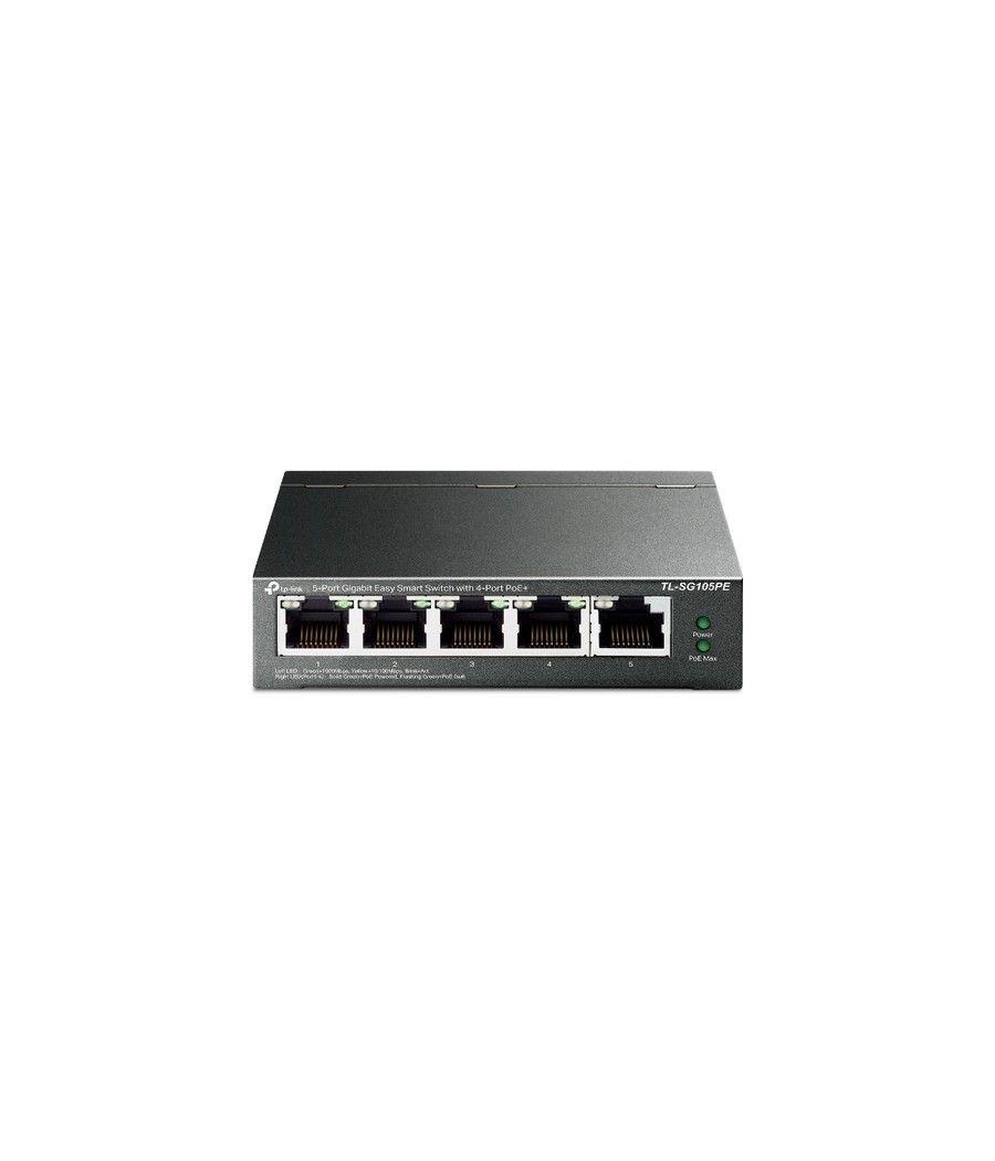 TP-LINK TL-SG105PE switch No administrado L2 Gigabit Ethernet (10/100/1000) Energía sobre Ethernet (PoE) Negro - Imagen 1