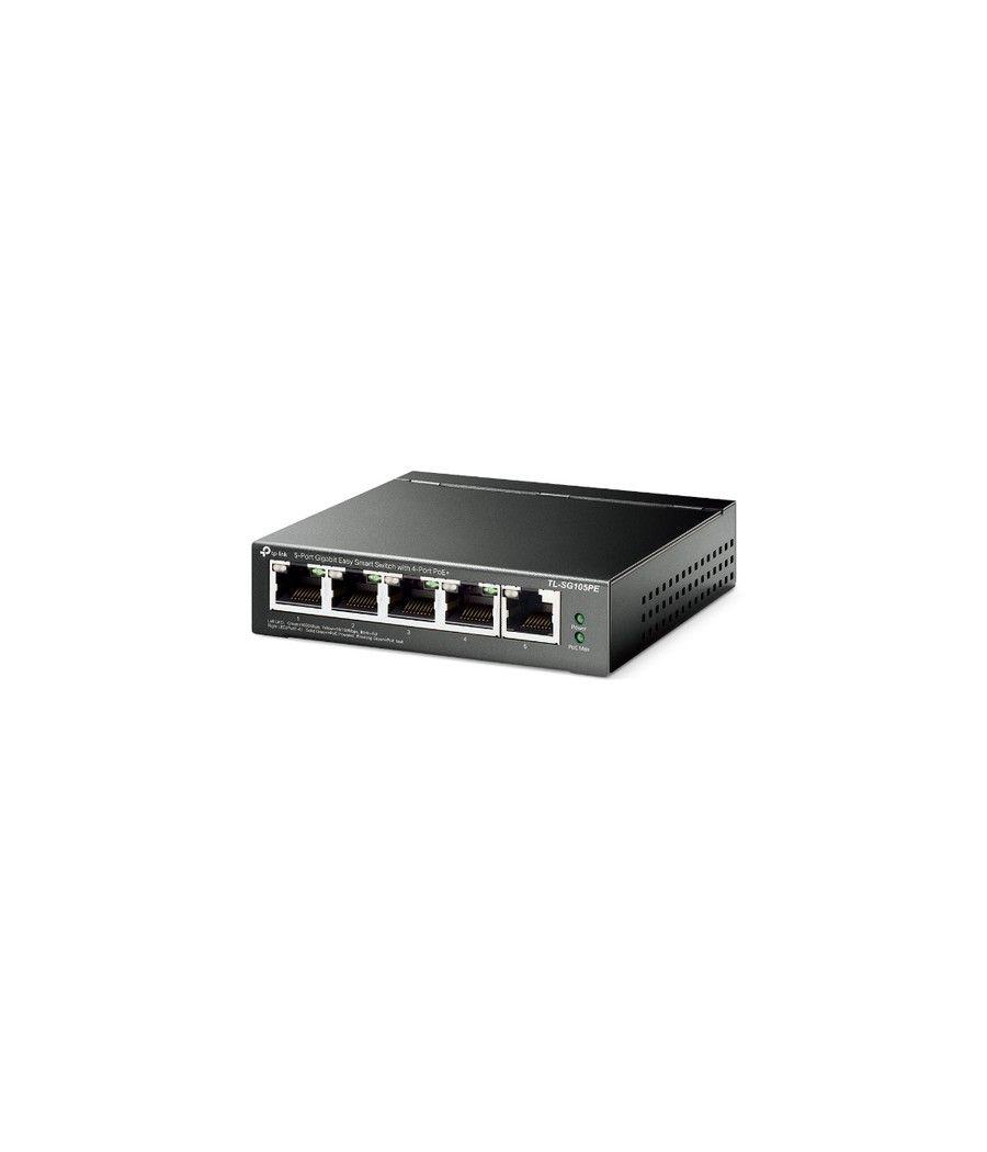 TP-LINK TL-SG105PE switch No administrado L2 Gigabit Ethernet (10/100/1000) Energía sobre Ethernet (PoE) Negro - Imagen 2