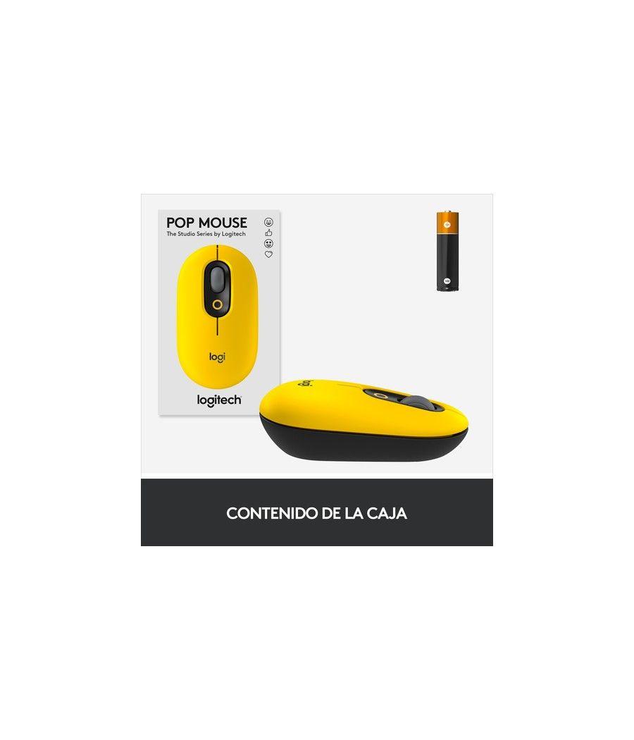 Logitech POP Mouse with emoji ratón Ambidextro RF inalámbrica + Bluetooth Óptico 4000 DPI - Imagen 7