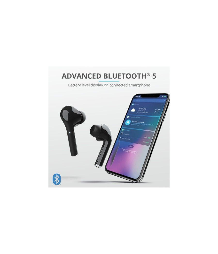 Auriculares bluetooth trust nika touch con estuche de carga/ autonomía 6h/ negros - Imagen 6