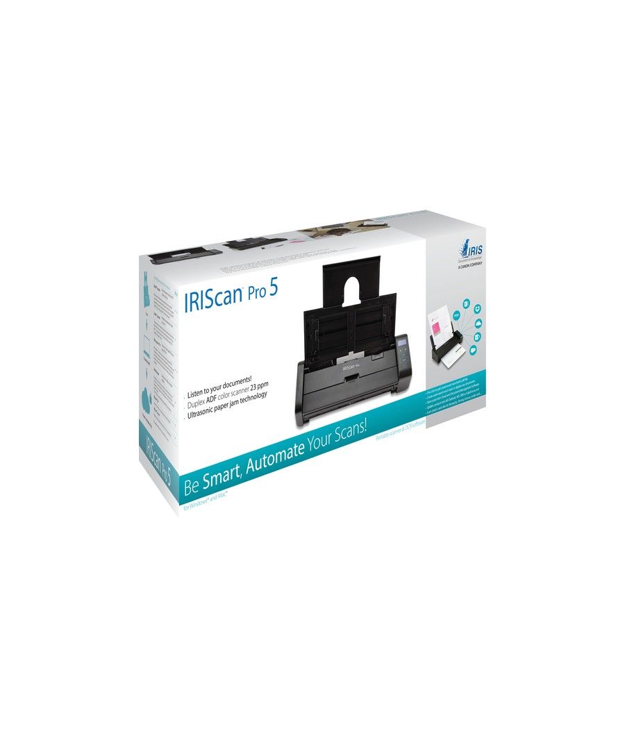 I.R.I.S. IRIScan Pro 5 Escáner con alimentador automático de documentos (ADF) 600 x 600 DPI A4 Negro - Imagen 3