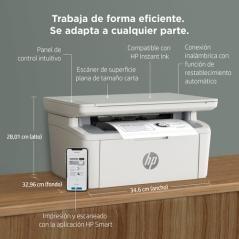 Multifunción láser monocromo hp laserjet m140w/ wifi/ blanca - Imagen 4