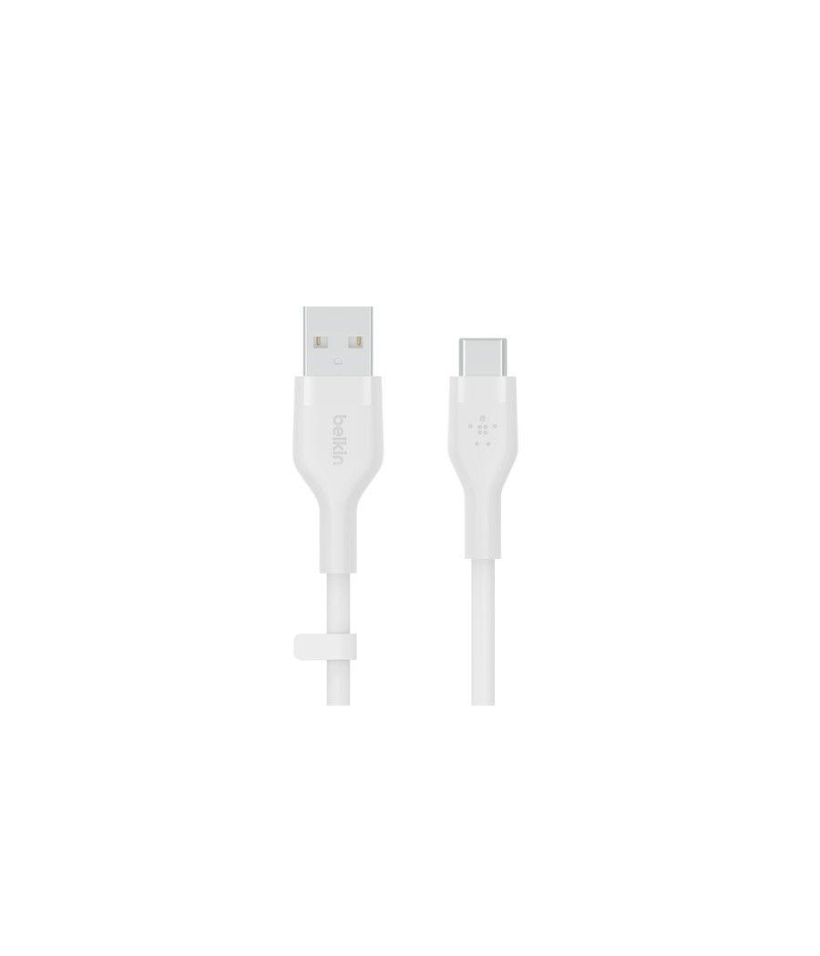 Usb-a to usb-c_silicon 1m white - Imagen 1