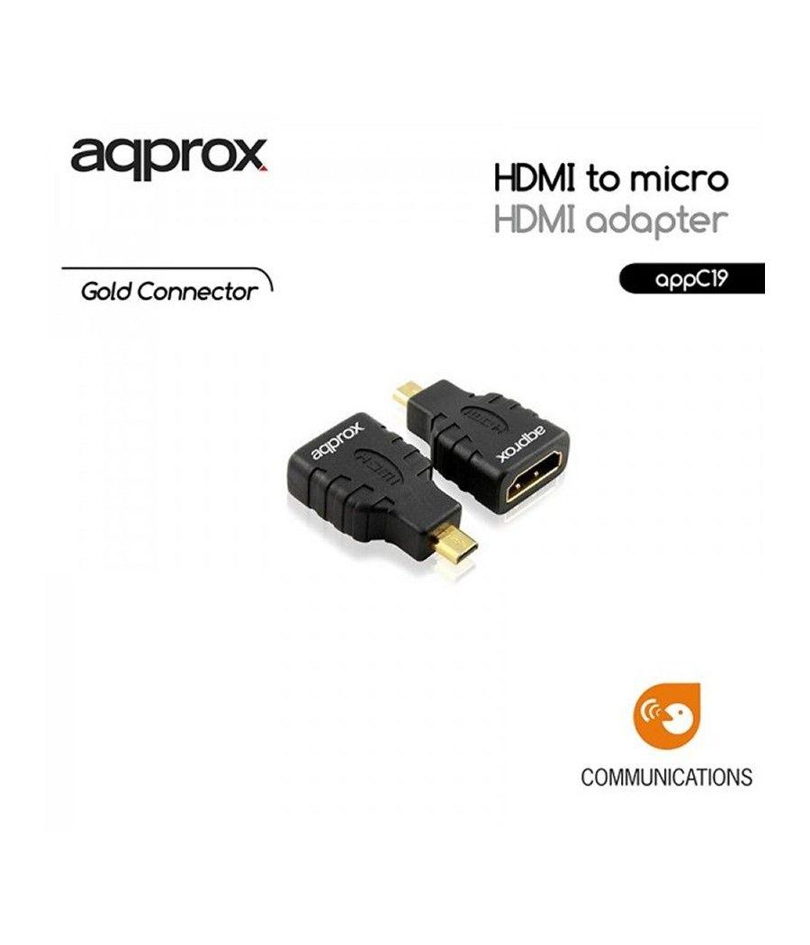 approx APPC19 Adaptador  HDMI a Micro HDMI - Imagen 2