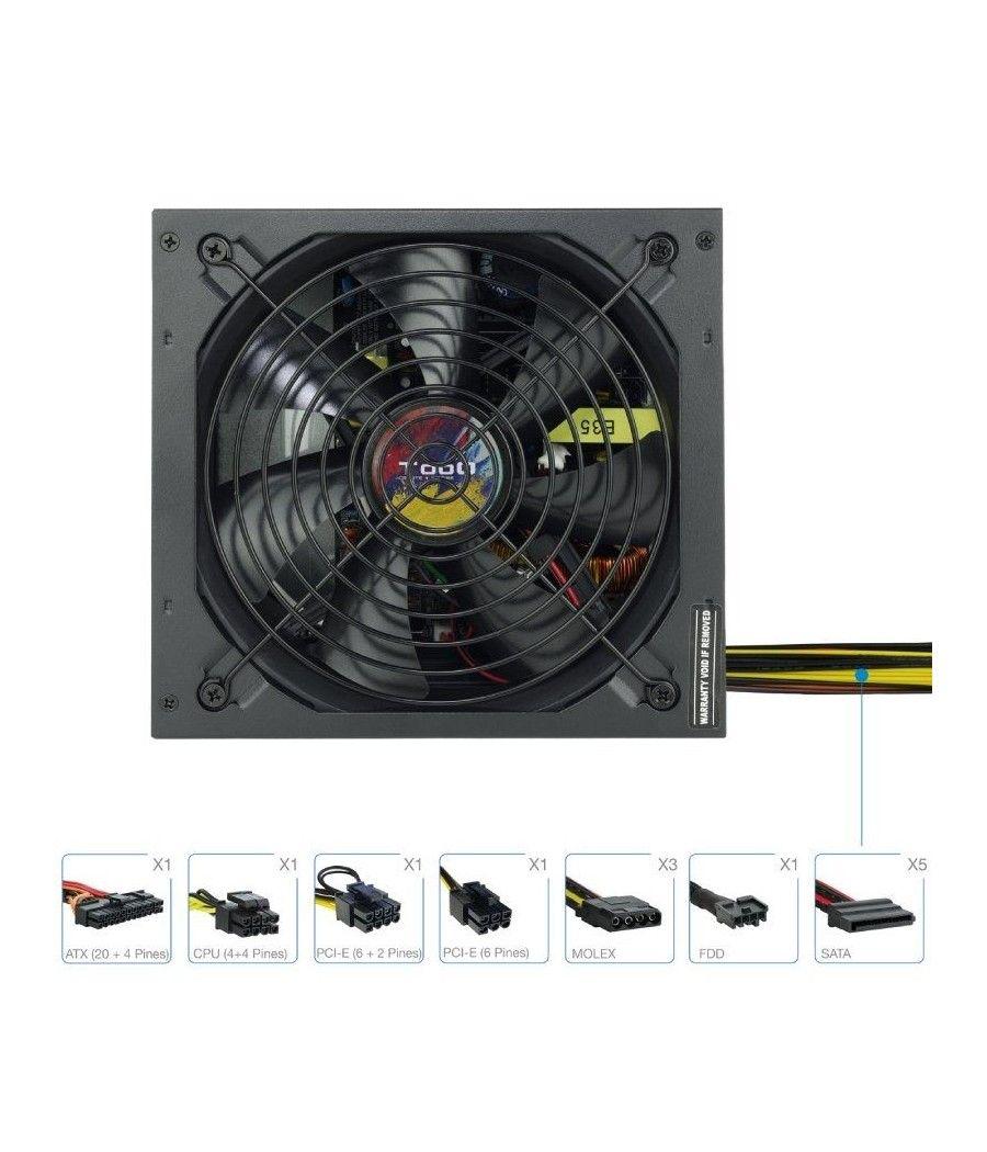 Fuente de alimentación tooq tqapolo-750sp/ 750w/ ventilador 14cm - Imagen 3