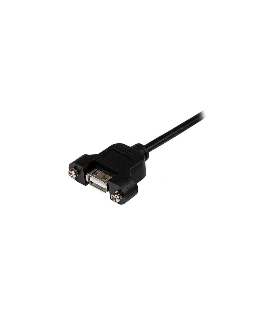 StarTech.com Cable de 91cm USB 2.0 para Montar Empotrar en Panel - Extensor Macho a Hembra USB A - Negro - Imagen 2