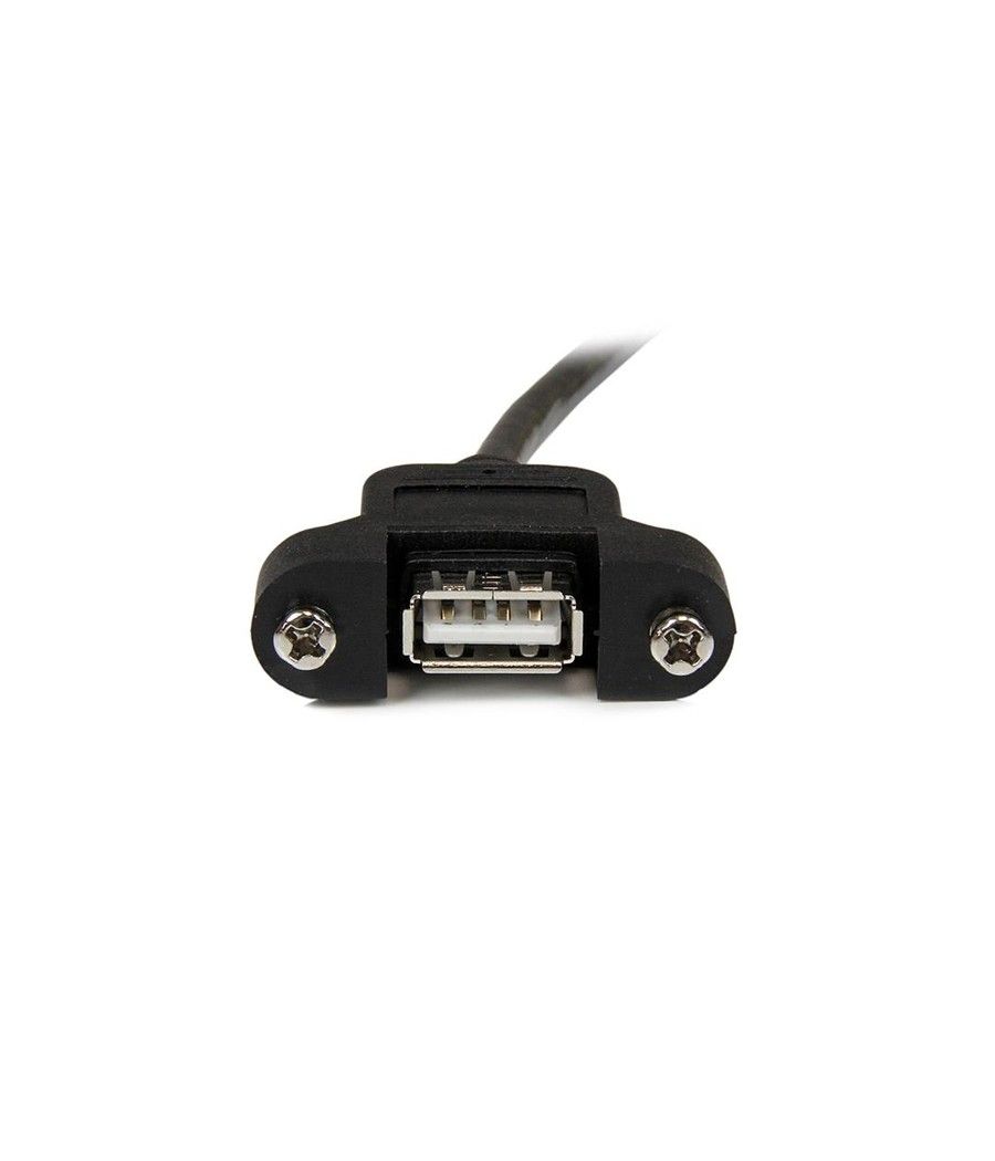 StarTech.com Cable de 91cm USB 2.0 para Montar Empotrar en Panel - Extensor Macho a Hembra USB A - Negro - Imagen 3