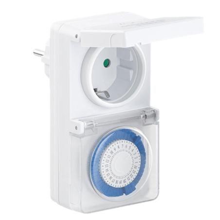 Programador silver electronic analógico -  24 horas -  3600w -  250v -  16a -  50hz -  ip 44 -  ajustanble 30 minutos -  24h - I