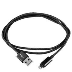 Cable silver ht usb -  lightning mfi led luxury -  macho - macho -  1m -   gris oscuro - Imagen 1