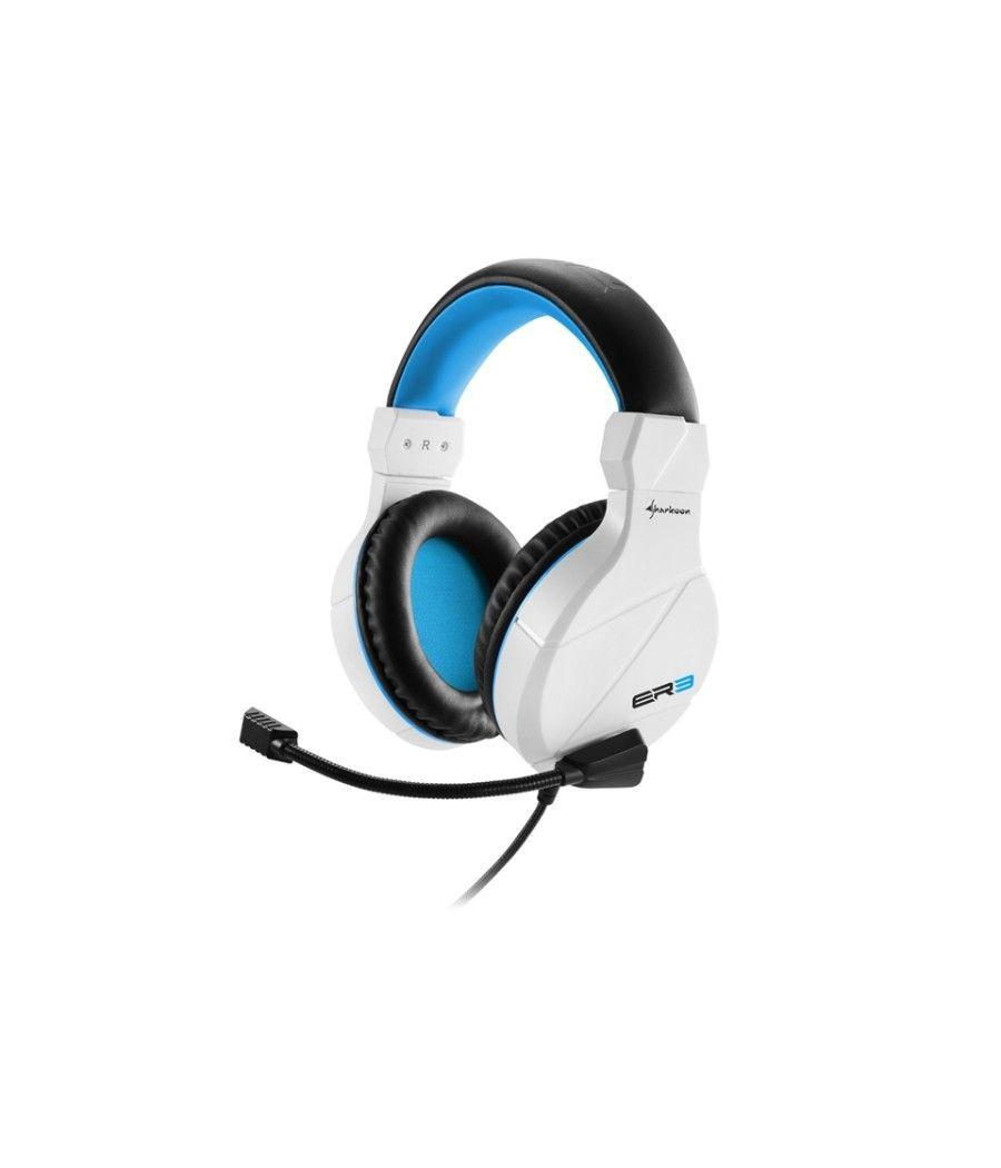 Auriculares sharkoon rush er3 blanco microfono alambrico - Imagen 1