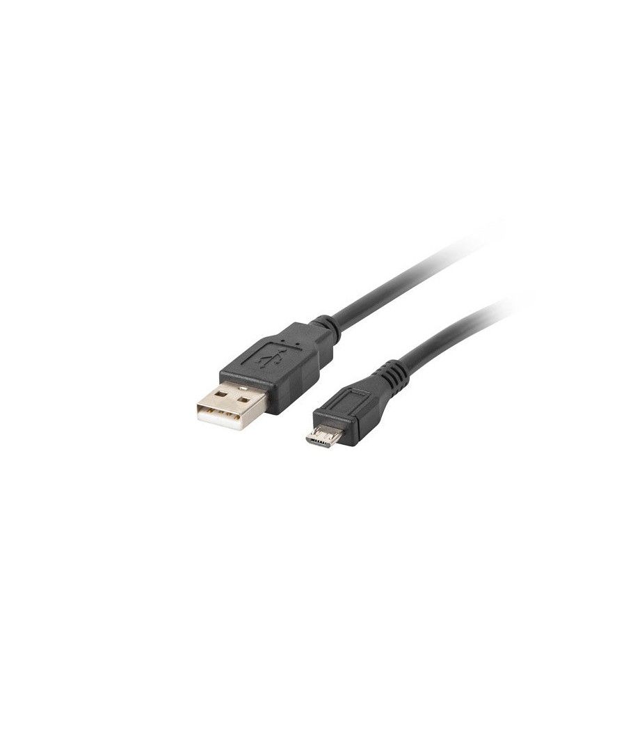 Cable usb lanberg 2.0 macho -  micro usb macho 1.8 m negro - Imagen 1