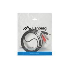 Cable estereo lanberg mini jack 3.5mm -  2x rca macho 1.5m - Imagen 1