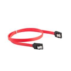 Cable lanberg sata ii 3gb - s hembra hembra clip metal rojo 30 cm - Imagen 1
