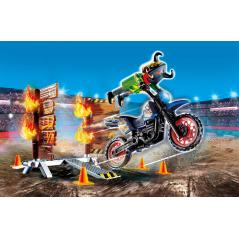 Playmobil stuntshow moto con muro de fuego - Imagen 1