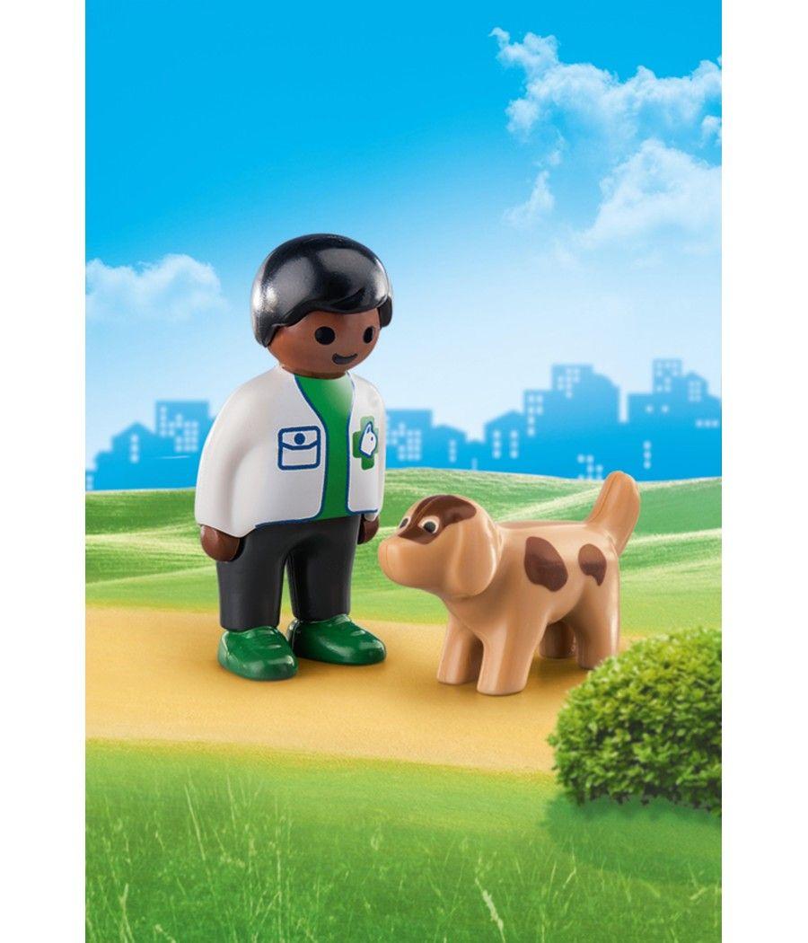 Playmobil 1.2.3 veterinario con perro - Imagen 1