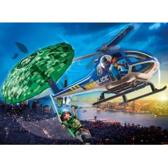 Playmobil ciudad helicoptero de policia persecucion en paracaidas - Imagen 1