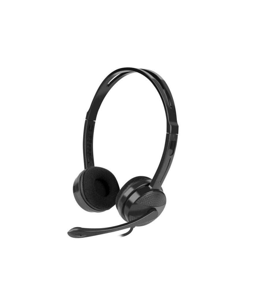 Auriculares natec canary con microfono negros - Imagen 1