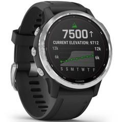 Reloj smartwatch garmin fenix 6s solar plata - negro f. cardiaca - barometro - gps - glonass - 42mm - bt - wifi - Imagen 1