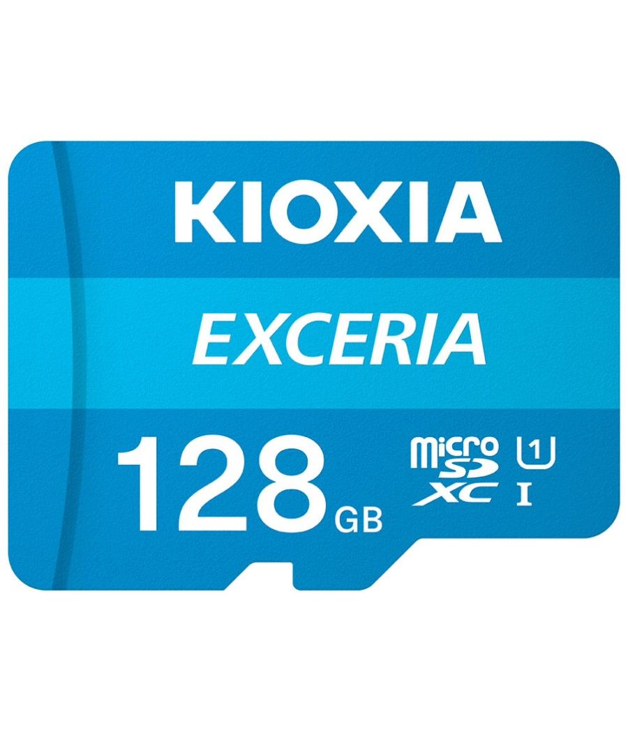 Tarjeta memoria micro secure digital sd kioxia 128gb exceria uhs - i c10 r100 con adaptador - Imagen 1
