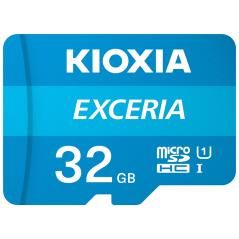 Tarjeta memoria micro secure digital sd kioxia 32gb exceria uhs - i c10 r100 con adaptador - Imagen 1