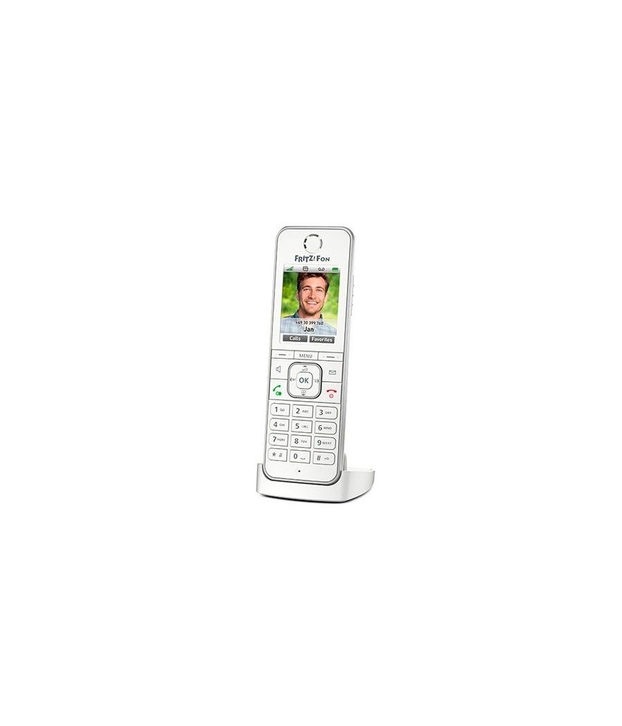 Telefono inalambrico dect digital fritz! c6 blanco -  pantalla color - manos libres - Imagen 1