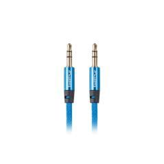 Cable minijack lanberg 3.5mm m - m 3 pin 3m premium azul - Imagen 1