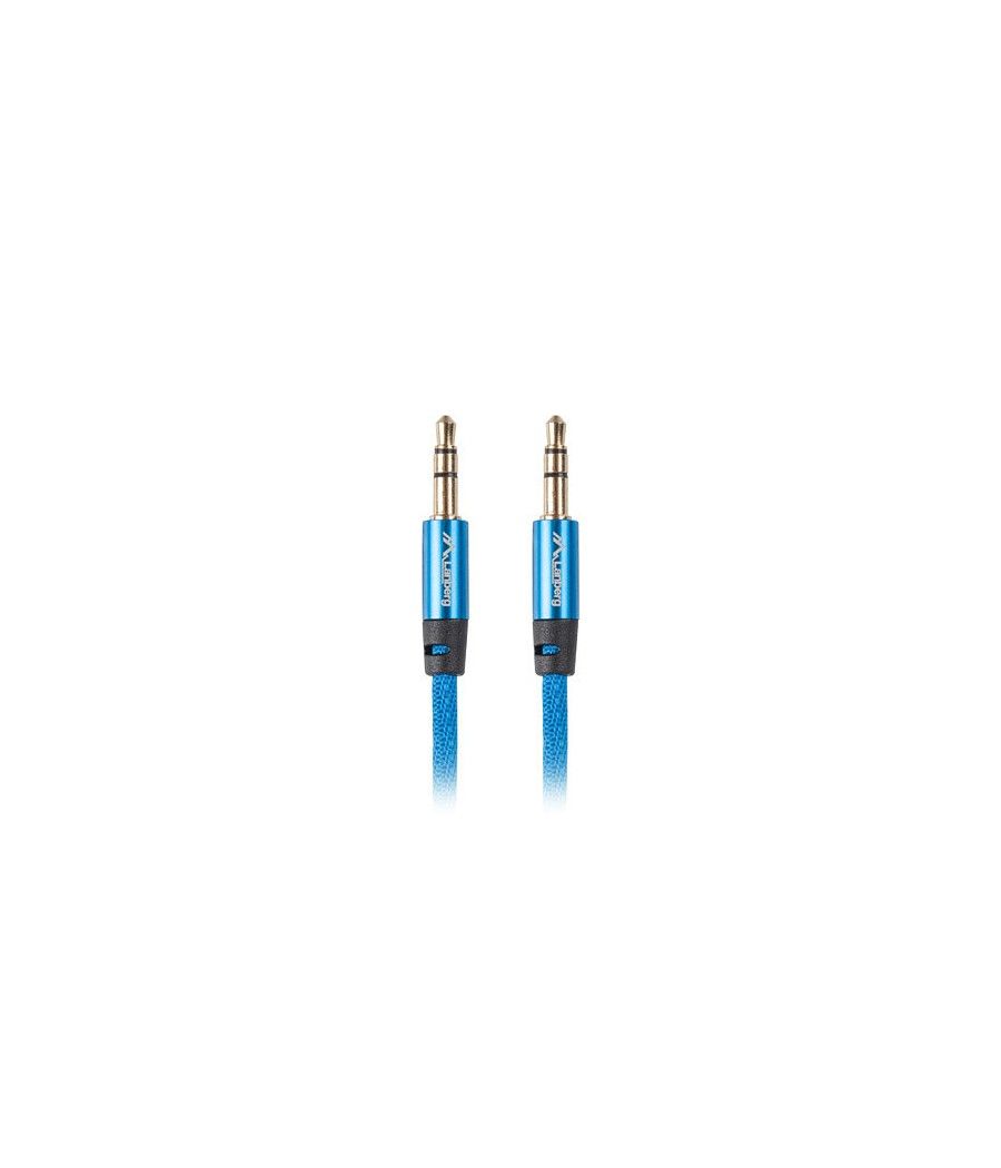 Cable minijack lanberg 3.5mm m - m 3 pin 2m premium azul - Imagen 1