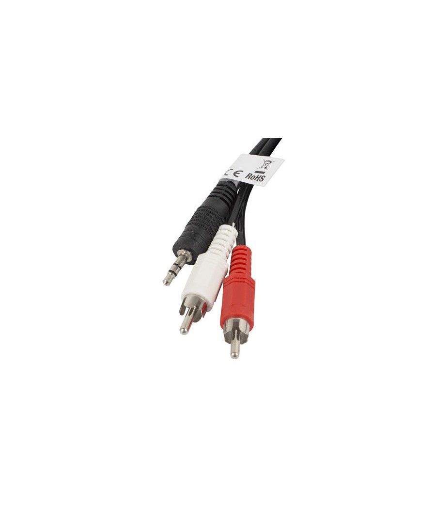 Cable estereo lanberg mini jack 3.5mm - 2x rca macho 2m - Imagen 1