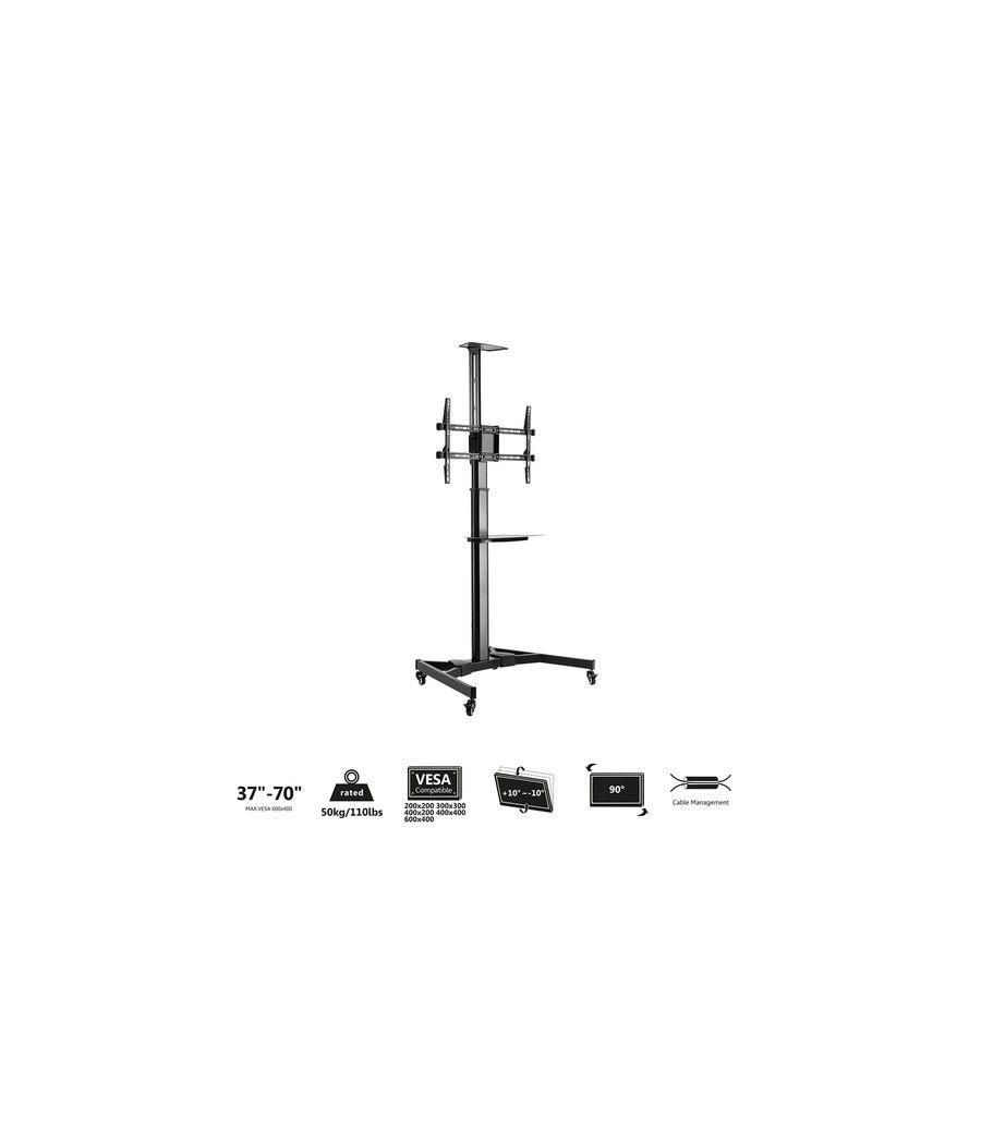 Pedestal movil para suelo ewent ew1540 para televisores de 37pulgadas - 70pulgadas - Imagen 2