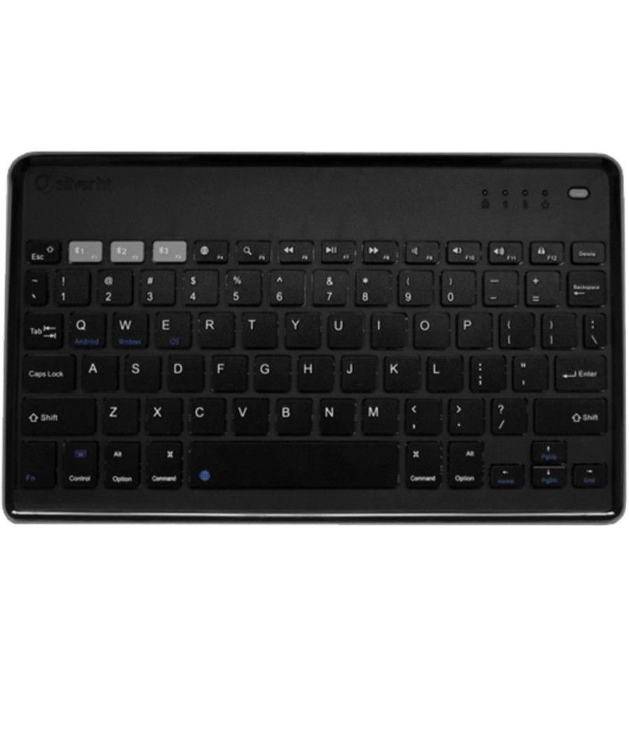 Teclado inalambrico universal silver ht bluetooth dark grey -  english layout - Imagen 1