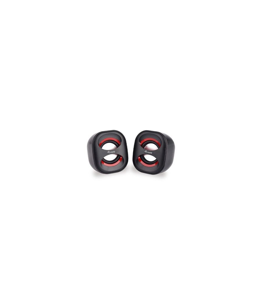 Altavoces 2.0 equip life mini 6w rms color negro y rojo jack 3.5pulgadas alimetancion usb - Imagen 1