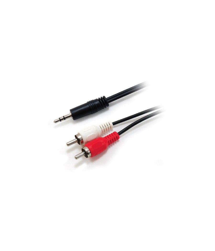 Cable audio equip mini jack 3.5mm macho a 2 rca macho 2.5m - Imagen 1