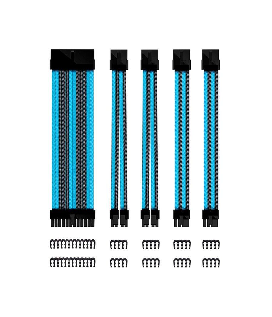 Kit de extension phoenix cables fuente de alimentacion 30cm 24 pines - 4 + 4 pines - 6 + 2 pines negro y azul - Imagen 1