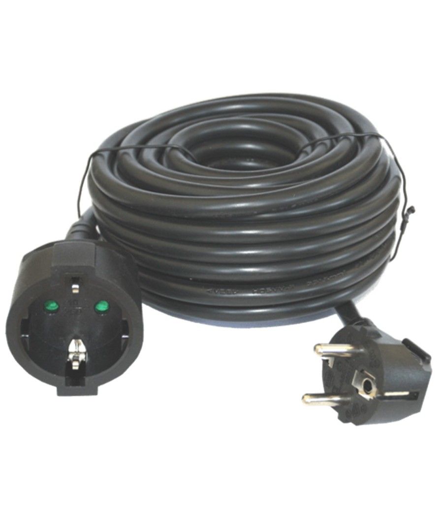Cable prolongador de corriente silver electrics 2m -  3x 1.5mm -  250v -  16a -  3.500w negro - Imagen 1