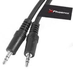 Cable phoenix phaudiojack3 audio jack 3.5 macho macho 3 metros negro - Imagen 1